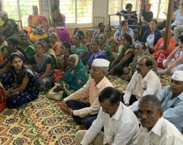 Meeting with local farmers at Grampari